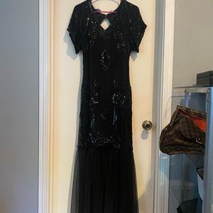 Carina designer formal black gown VINTAGE